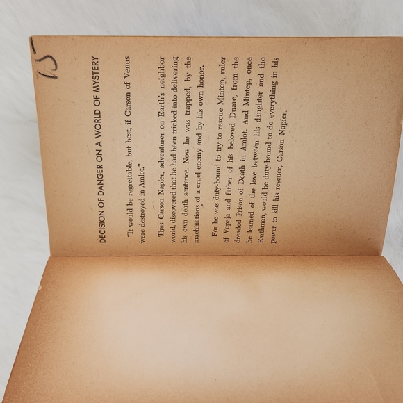 Edgar Rice Burroughs: Carson Of Venus, 1960s Ace Science Fiction Collection Pb - Picture 8 of 17